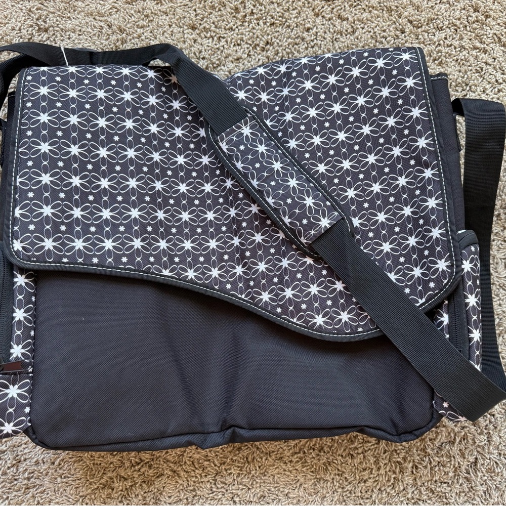 Stylish Black and White with pink lining, Creative memories bag
